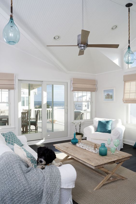 Coastal Living Room Idea 22
