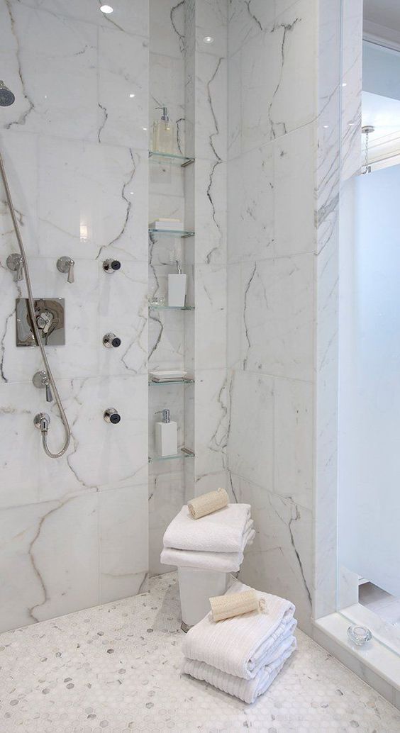 marble in shower design idea 7
