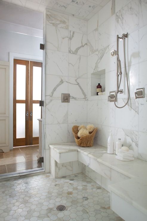 marble in shower design idea 6