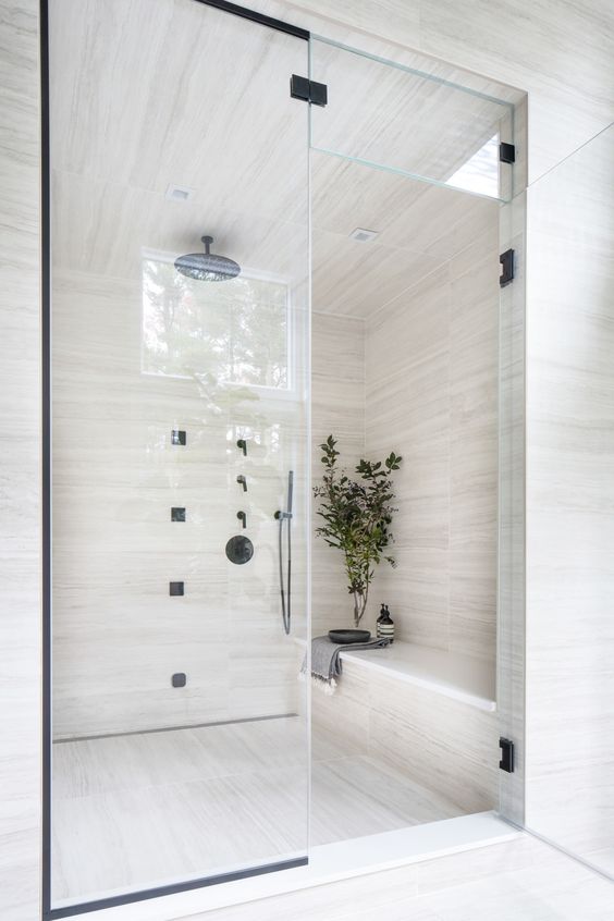 marble in shower design idea 2
