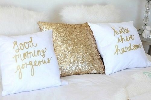 sparkle bedroom pillows