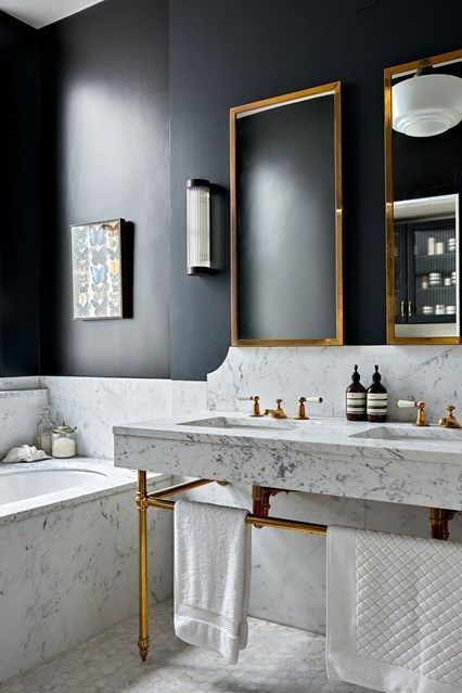 Bathroom Ideas With Gold Touches 36