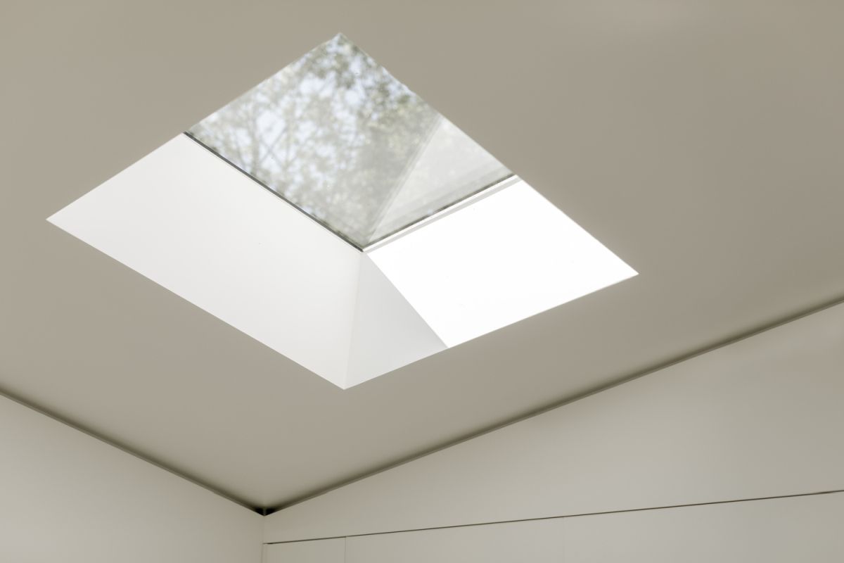 Skylights bring in additional sunlight and help maintain a clean and breezy ambiance
