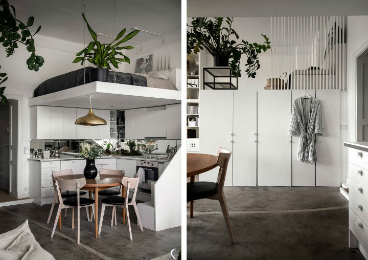 small Scandinavian loft interior design idea 6