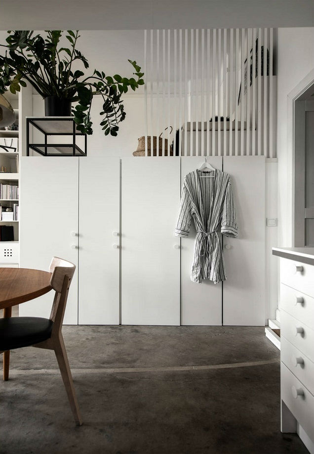 small Scandinavian loft interior design idea 8