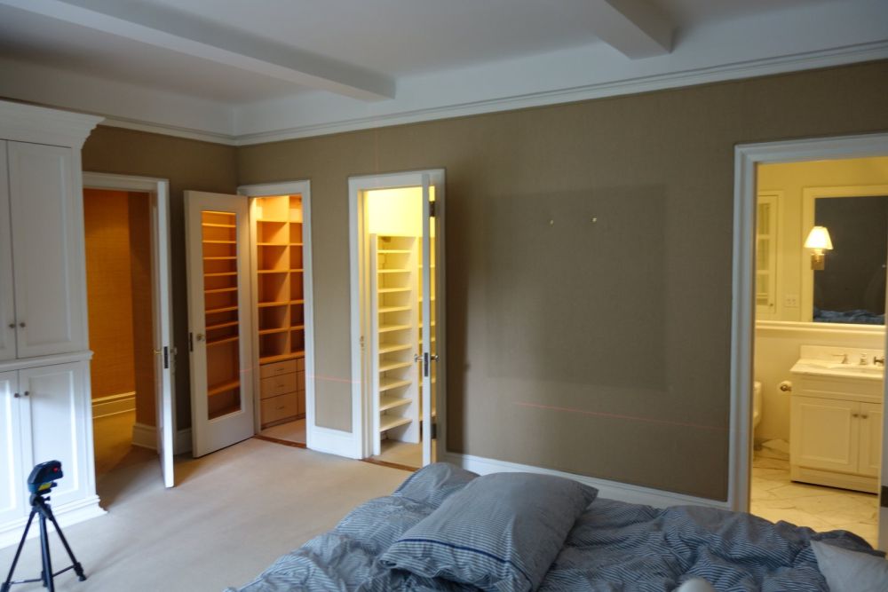 The original color for the master bedroom walls was brown which was warm and cozy but not very fresh