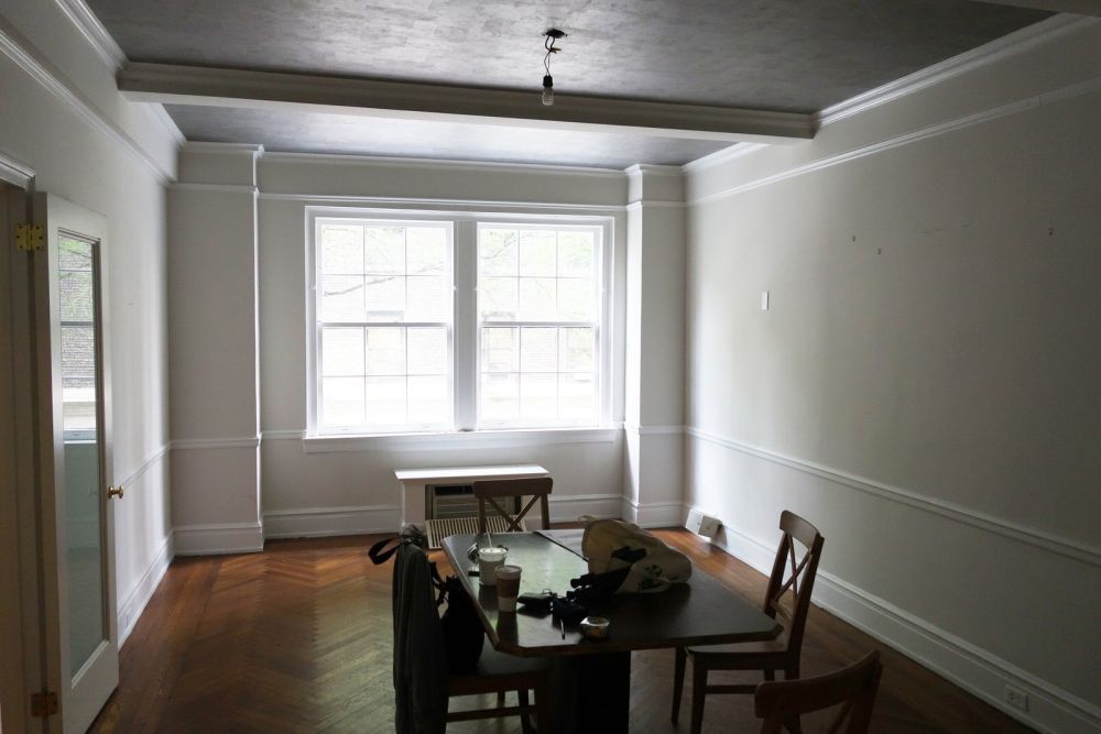 This is the formal dining room. Originally, it looked dark and rather austere