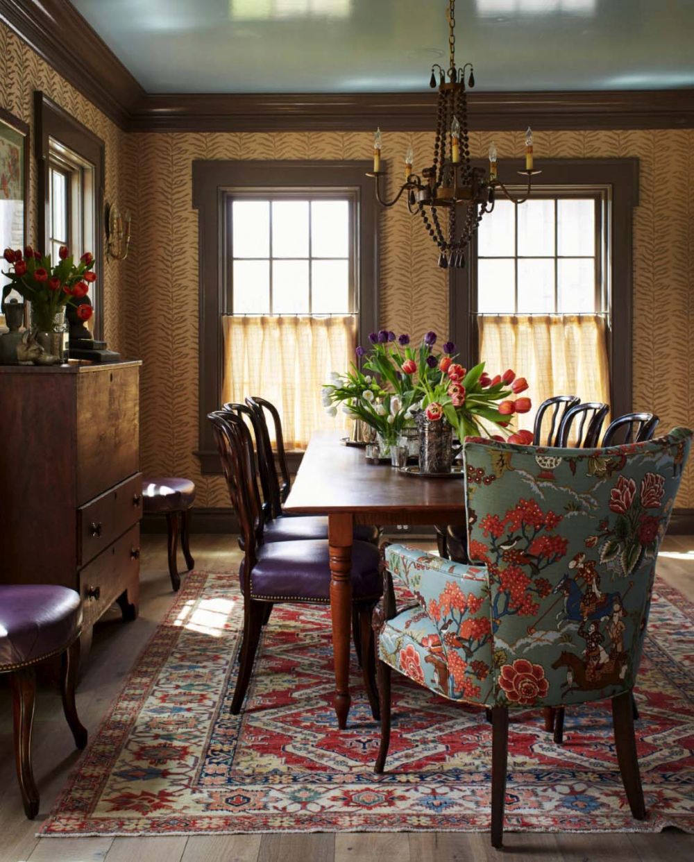 The dining room looks and feels more formal compared to the rest of the spaces yet remains very welcoming