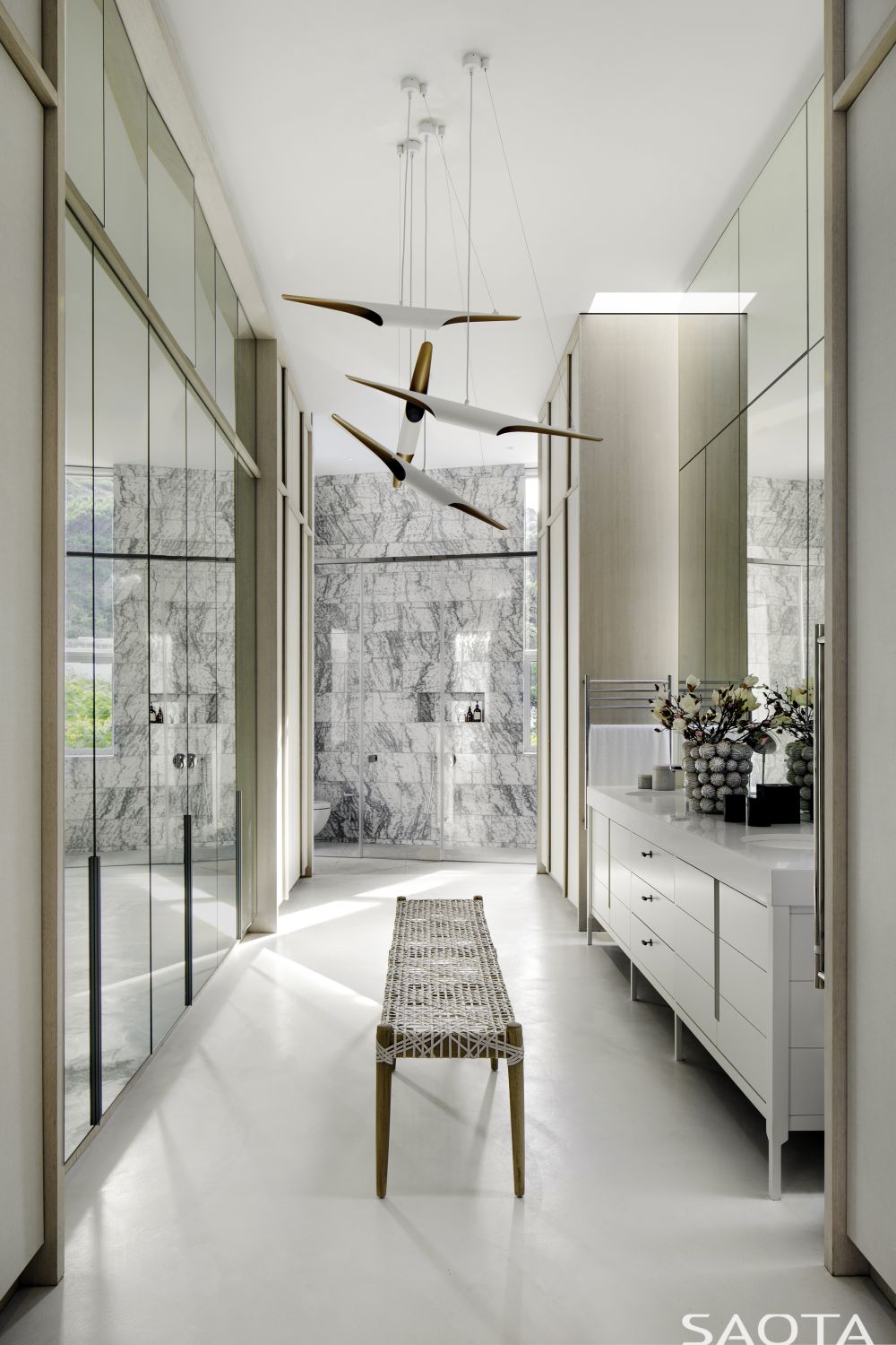 The interior design strategy was to keep the spaces simple without making them look ordinary and boring