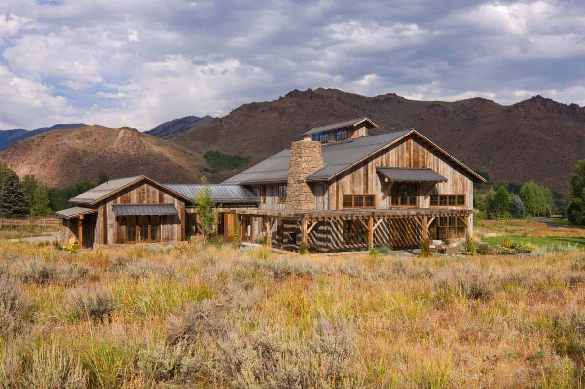 The original barn was converted into a house and an extension was added with addition living spaces