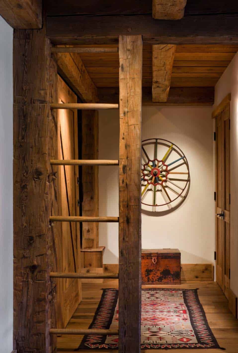 There's a very strong rustic vibe inside the house created by not just the materials and finishes used throughout but also the decor pieces