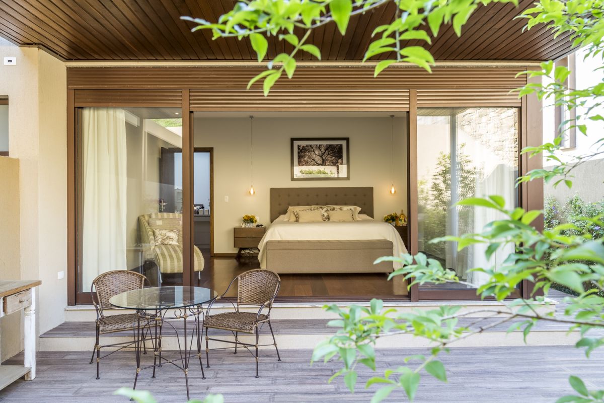 The house has four bedroom suites, one of which serves as a home office