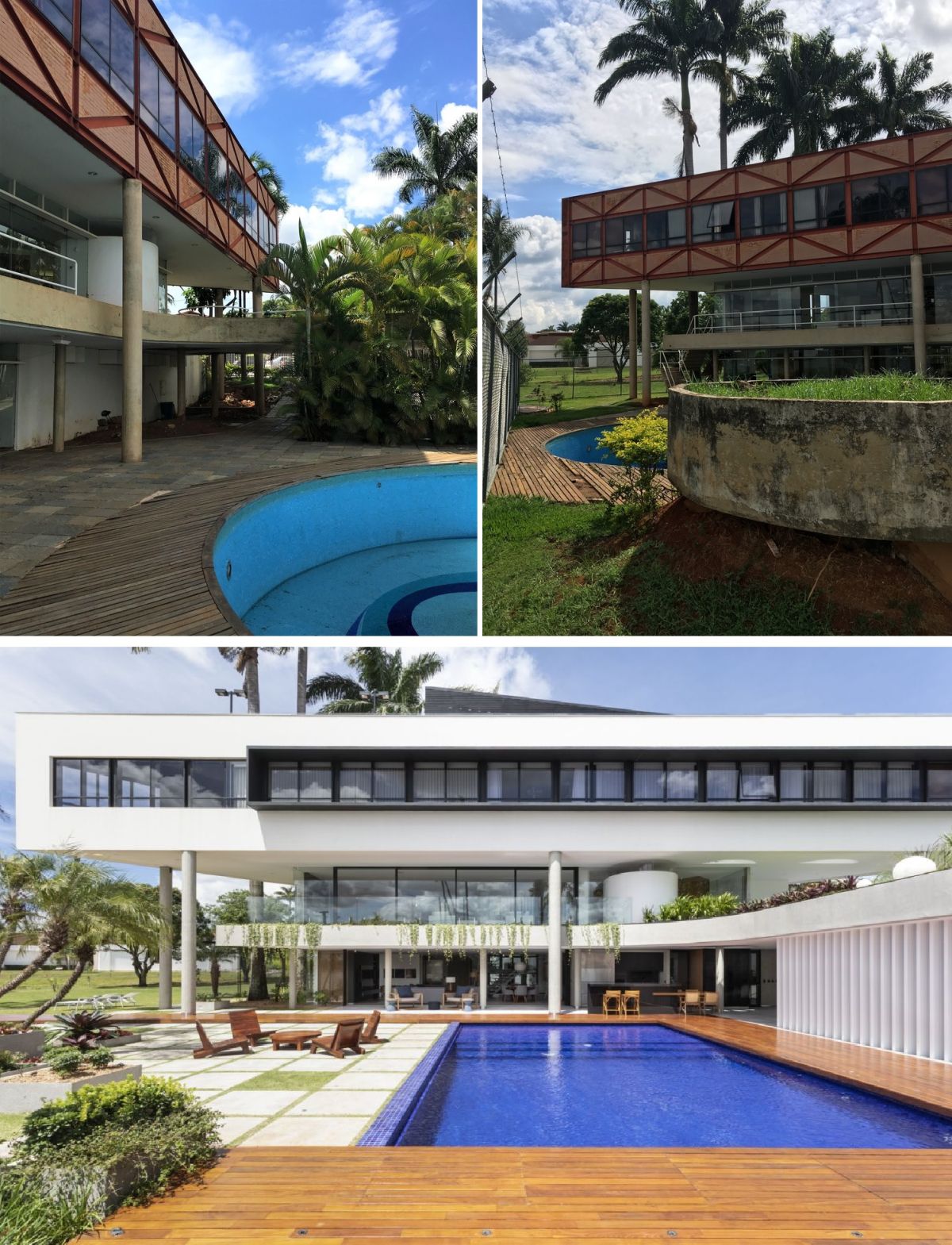 The before and after images a striking change of style focused on cleanliness and simplicity