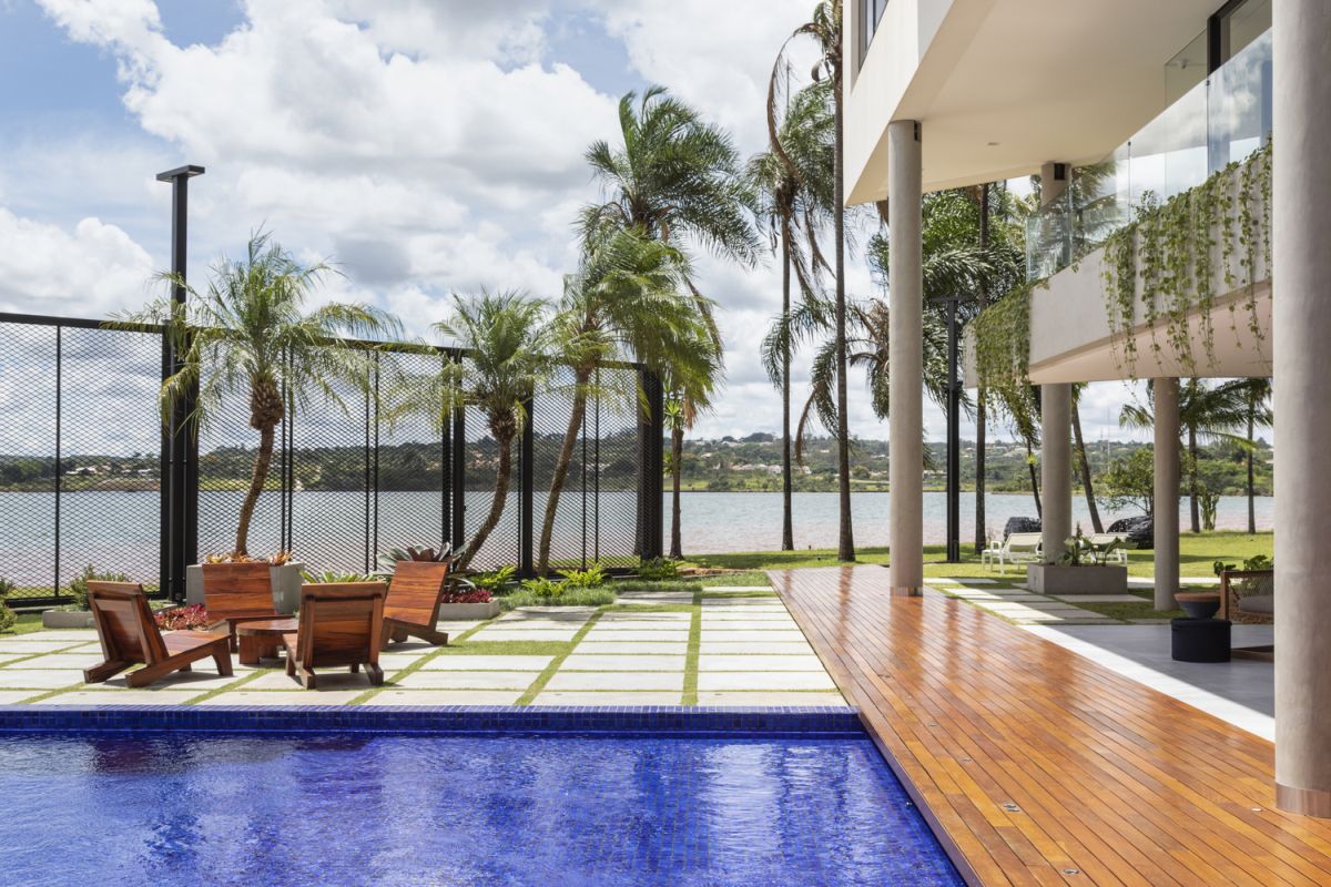 The views from the property are expansive and beautiful and the house takes advantage of that
