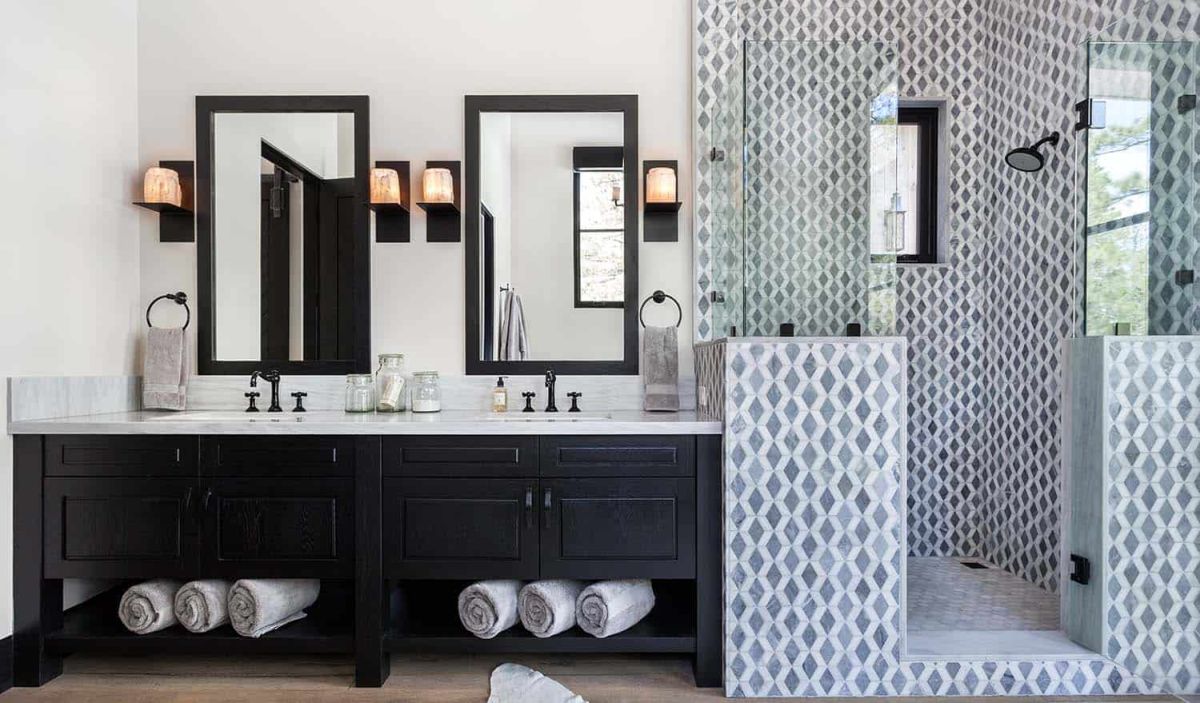 Although their designs are simpler and cleaner, the bathrooms still look inviting