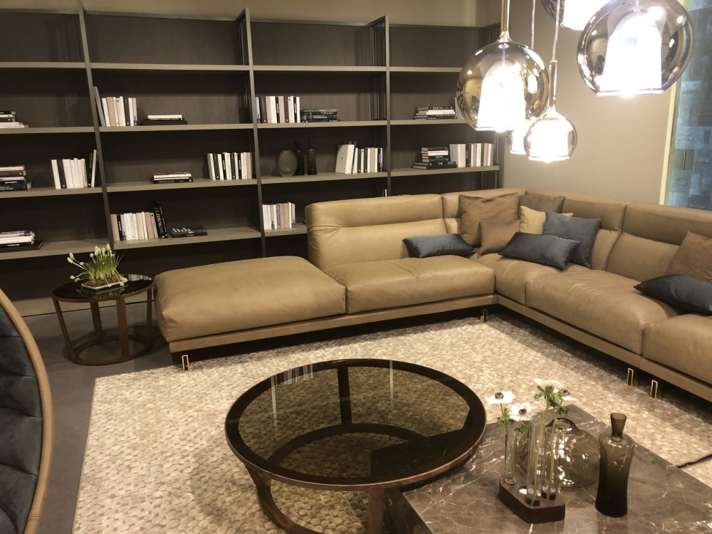 L-shaped sectionals are nice and cozy but do influence the overall layout of the room quite a lot