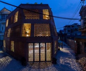 Hanoi perforated brick facade by Vietnamese studio H&P Architects - exterior