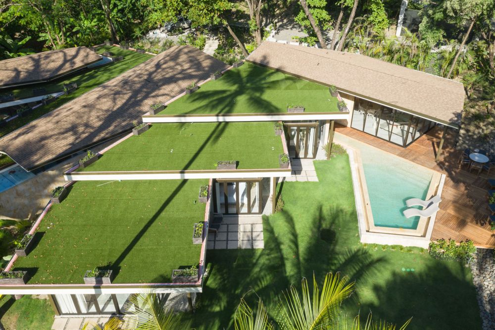 Casa Caracali is entirely covered with green roofs, yet another element which allows it to blend into the landscape