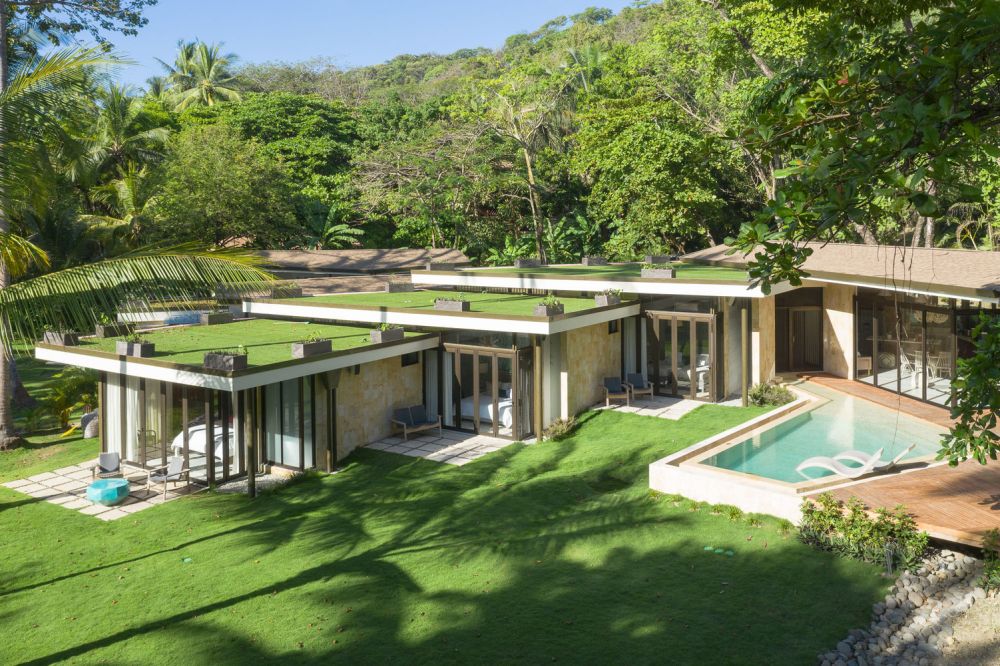 The two houses have different floor plans and different orientations in addition to contrasting designs