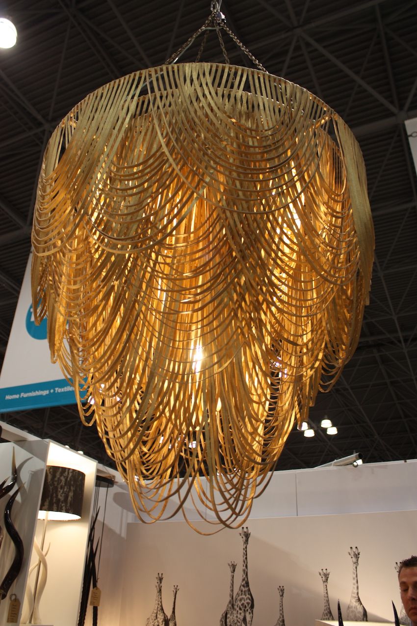 This magnificent leather chandelier is from Ngala Trading.