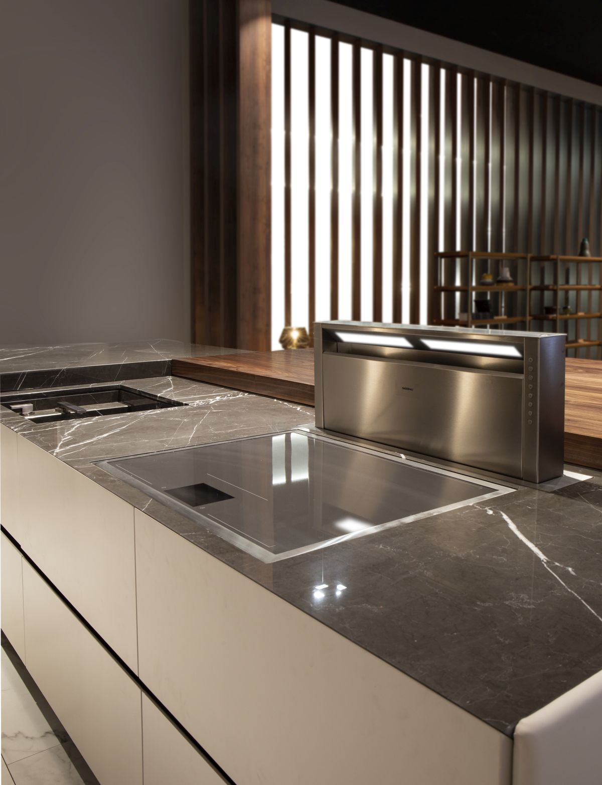This luxury kitchen also includes a variety of other exquisite details and features designed to enrich the user experience