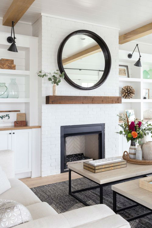 timeless and airy fireplace
