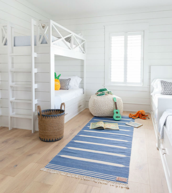 white bunk room