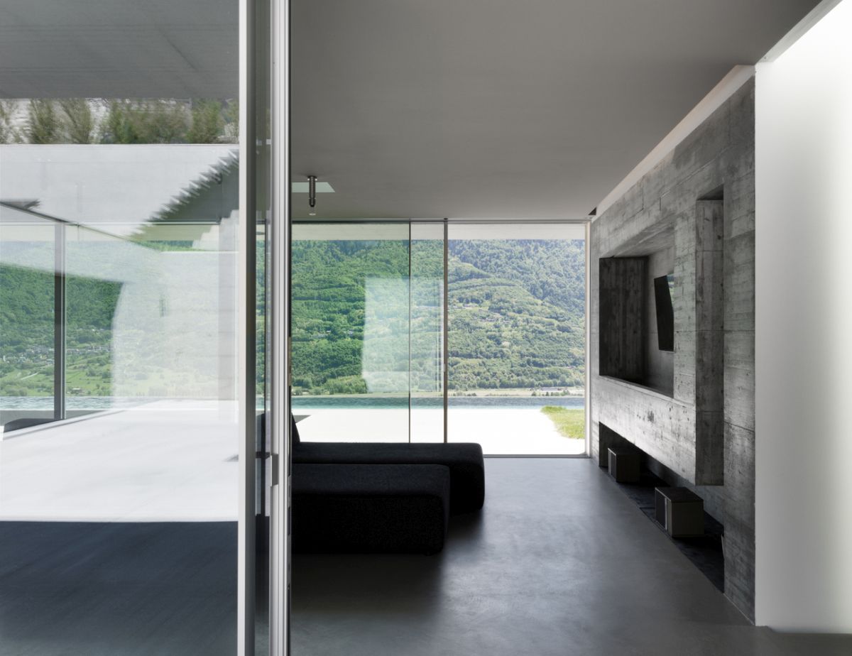 Part of what helps this house blend in so well has to do with the selection of materials and finishes