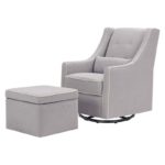 DaVinci Owen Upholstered Swivel Glider with Side Pocket