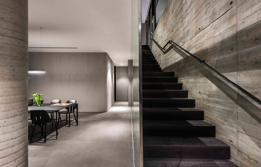 This is the staircase which connects the two floors. It's simple and modern just like the rest of the features