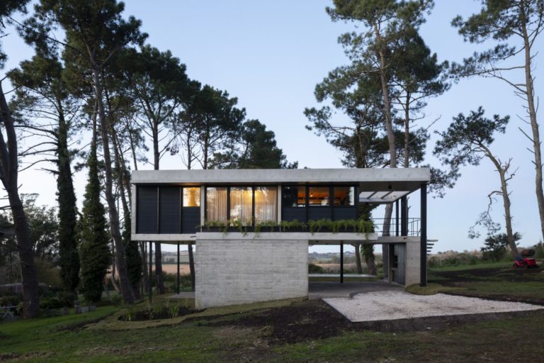 Concrete House Floats Above The Argentinian Countryside