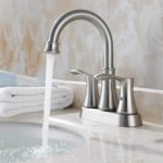 Brushed Nickel Bathroom Sink Faucet