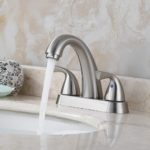 Lavatory Faucet Mixer Double Handle Tap Deck