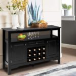 Furniture Wine Cabinet with Wine Rack Open Shelf