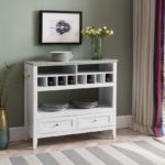 Buffet Display Console Table with Wine Storage