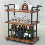 Wine Rack Carts on Wheels with Storage