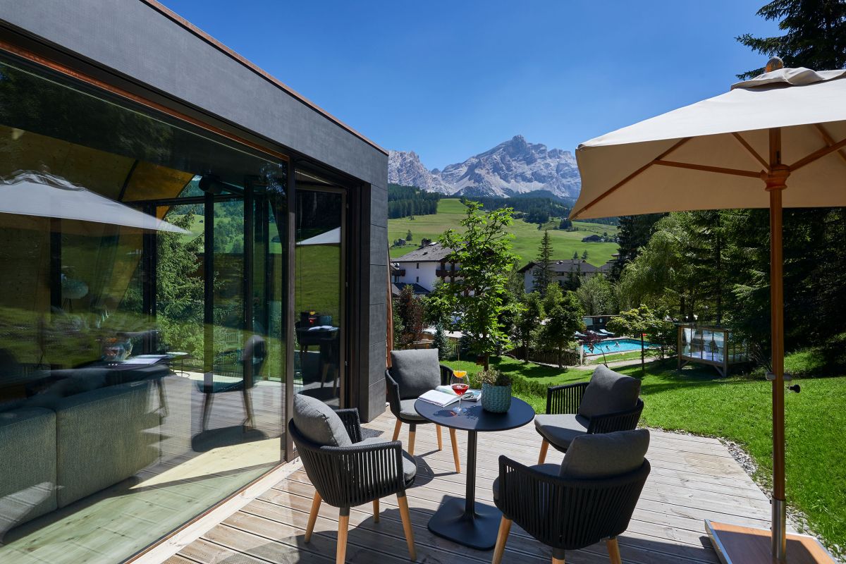 The mountain views are breathtaking and best enjoyed from the outdoor deck