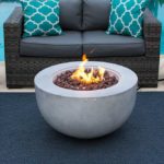 Fiber Concrete Outdoor Propane Gas Fire Pit Table Bowl