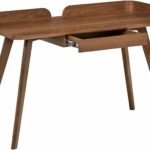 Curved Wood Table Home Office Computer Desk