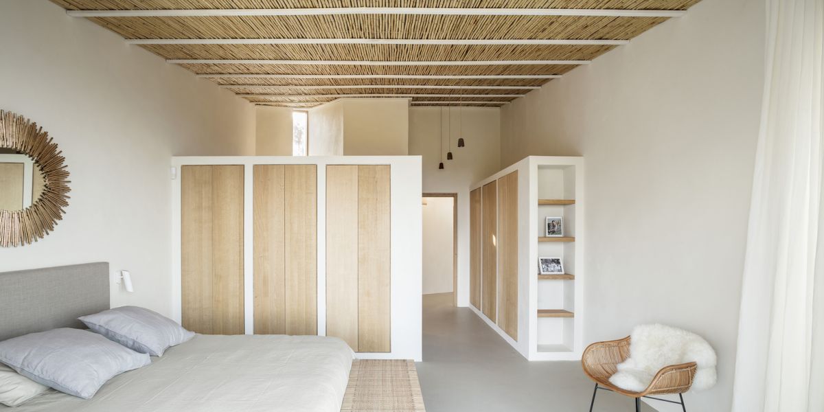 The bedroom suites are as simple and pure as the rest of the house