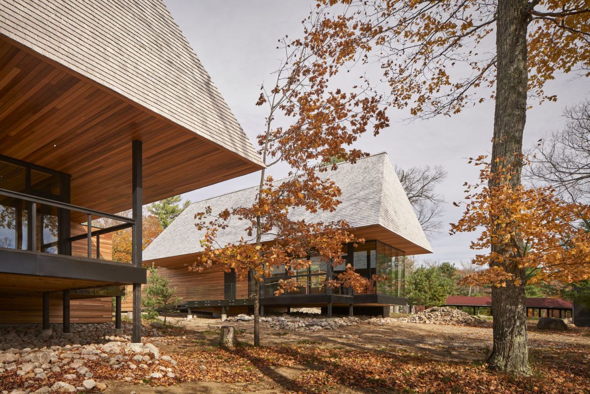 The cabins follow three design templates inspired by the different types of landscape on the island