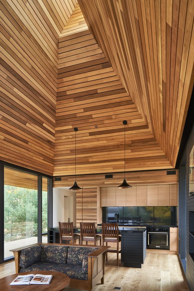 The kitchen is part of the living area and blends into the floor plan seamlessly