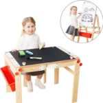 Art Easel for Kids Art Table with Storage
