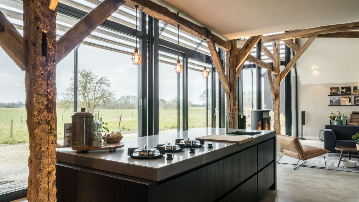 The new design is a wonderful blend of old and new and takes advantage of the location and the view