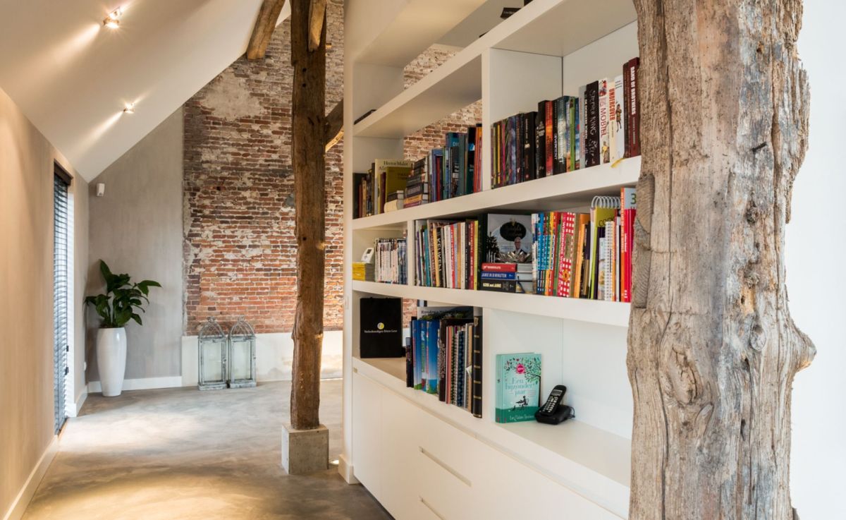 The custom-made furniture is very simple and modern, focused mainly on functionality