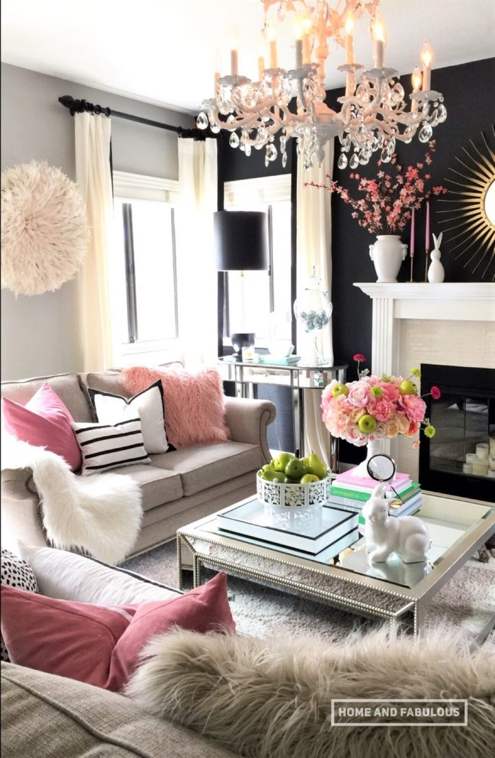 Grey and Blush Pink Living Room 3