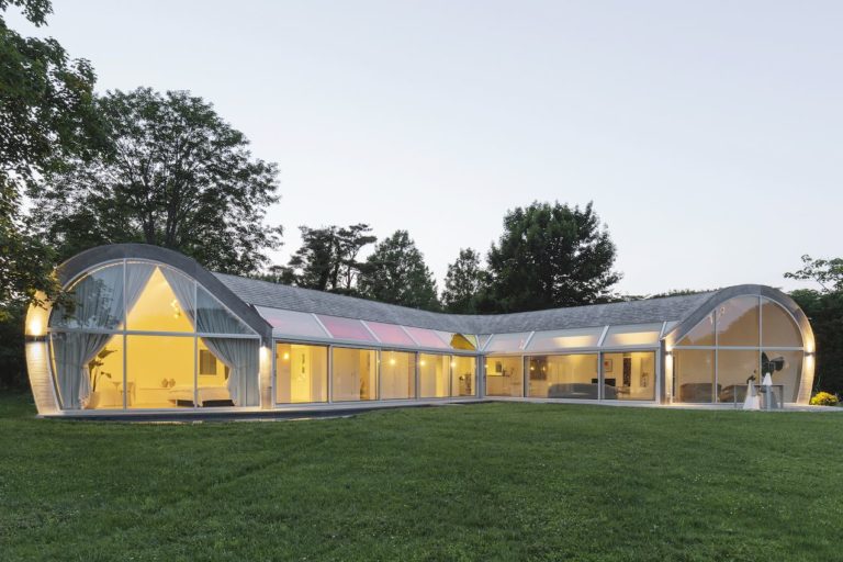 Long Island’s Cocoon House Hides Lots of Glass and Boldly Hued Skylights