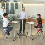 Pneumatic Height Adjustable Sit-Stand Mobile Laptop