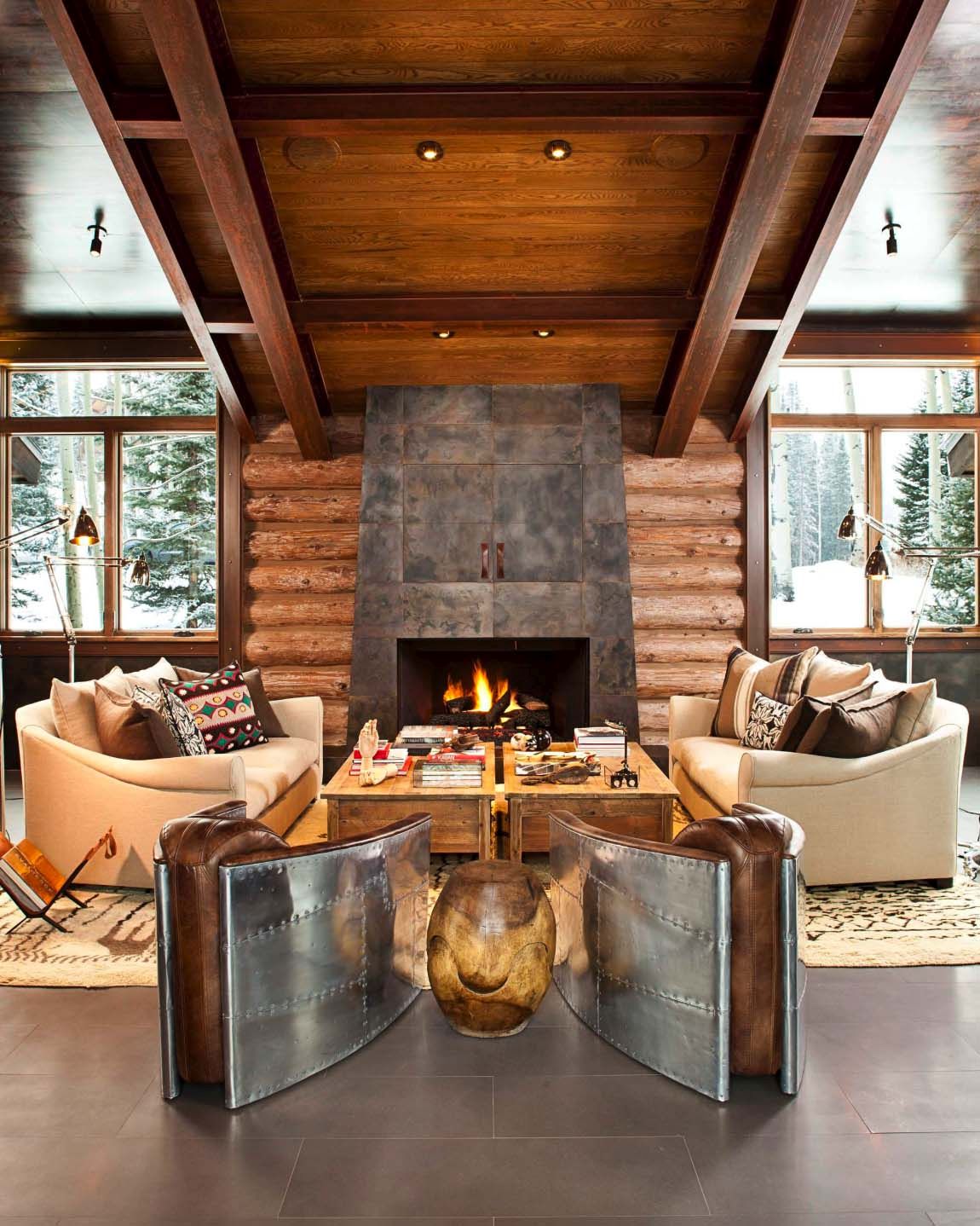 Rustic Living Room Decor Ideas Inspired By Cozy Mountain Cabins - Decorpion