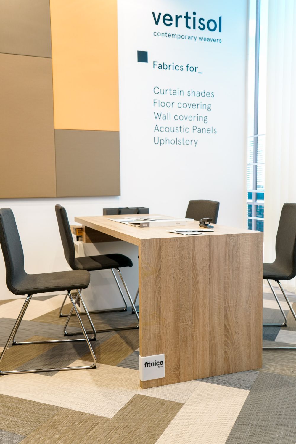 A flexible workstation can also serve as a small conference table.